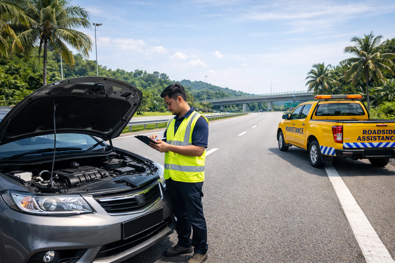Roadside assistance support in Malaysia